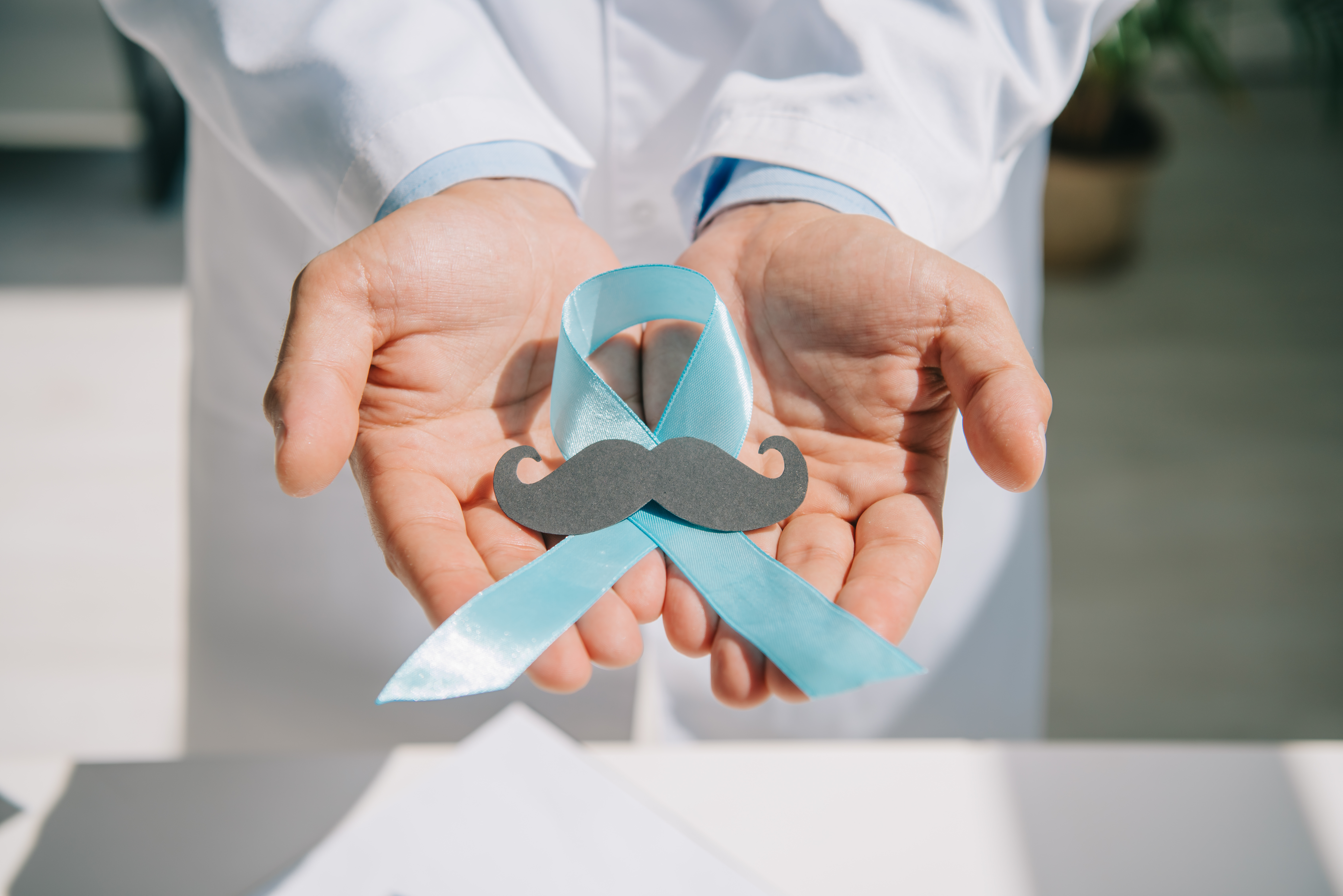 men's health blue ribbon doctor mustache